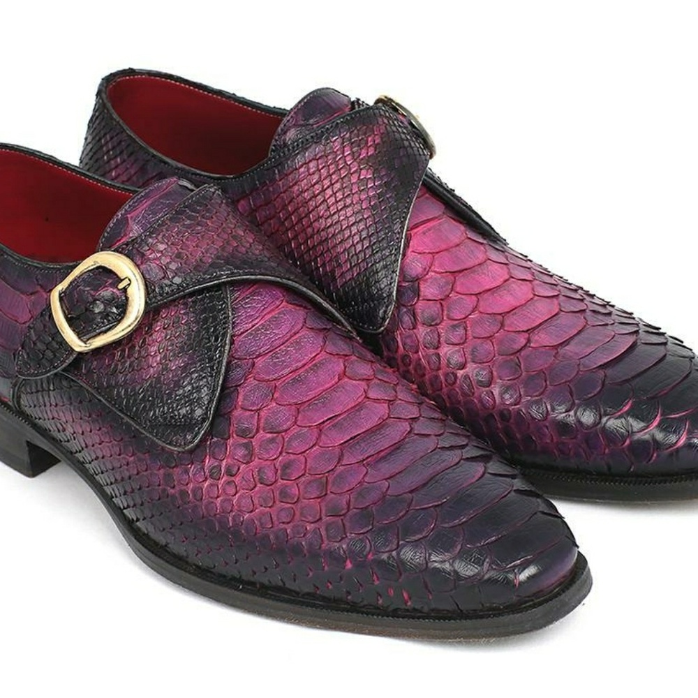 Paul Parkman Purple Genuine Python Single Monkstra